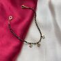 Black Beaded Mangalsutra Zircon Nazar Bracelet, thumbnail 6 of 6