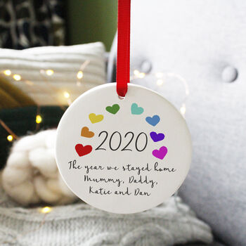 2020 Rainbow Lockdown Memory Ceramic Decoration, 5 of 8