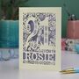 Personalised 21st Birthday Card Papercut Woodland Design, thumbnail 2 of 8