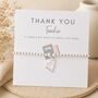 Personalised Thank You Teacher Silver Plated Bracelet, thumbnail 1 of 12