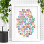 'Thoughtful Kind Sweet Strong' Watercolour Print, thumbnail 1 of 2