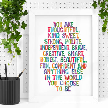 'Thoughtful Kind Sweet Strong' Watercolour Print, 2 of 5