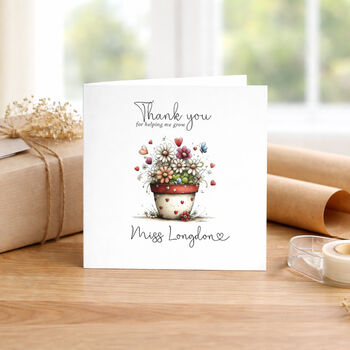 Thank You For Helping Me Grow Teacher Card, 2 of 4