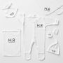 Initials Personalised Baby Sleepsuit, thumbnail 2 of 12