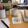 Personalised Teacher Ceramic Coaster Rainbow Pencil Design, thumbnail 2 of 2