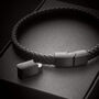 Men's Adjustable Leather Bracelet 'Magnetic Clasp', thumbnail 1 of 6