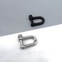 Men's Nautical Monochrome Shackle And Rope Bracelet, thumbnail 2 of 3