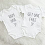 Buy One Get One Free Twin Babygrow Set, thumbnail 1 of 9