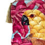 Large Quilted Velvet Make Up Bag Yellow Parrot, thumbnail 4 of 6