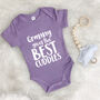 Grandma Gives The Best Cuddles Personalised Babygrow, thumbnail 5 of 9