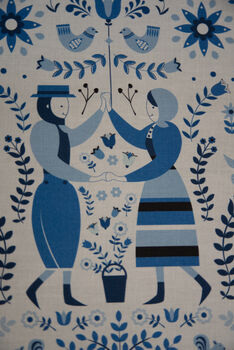 Delft Blue Tea Towel 100% Cotton Woodland, 8 of 9