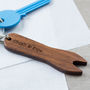 Personalised Wooden Gift Chip Fork Keyring, thumbnail 1 of 2