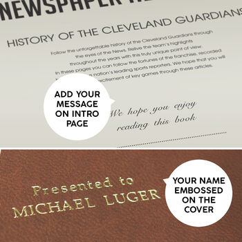 Cleveland Guardians Personalised Gift Newspaper Book, 5 of 9