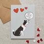 Border Collie Valentine's Day Card, thumbnail 1 of 2