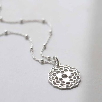Sterling Silver Crown Chakra Pendant Necklace, 4 of 7