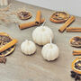 Natural White Pumpkin Candle Set Of Three Autumn Decor, thumbnail 8 of 10