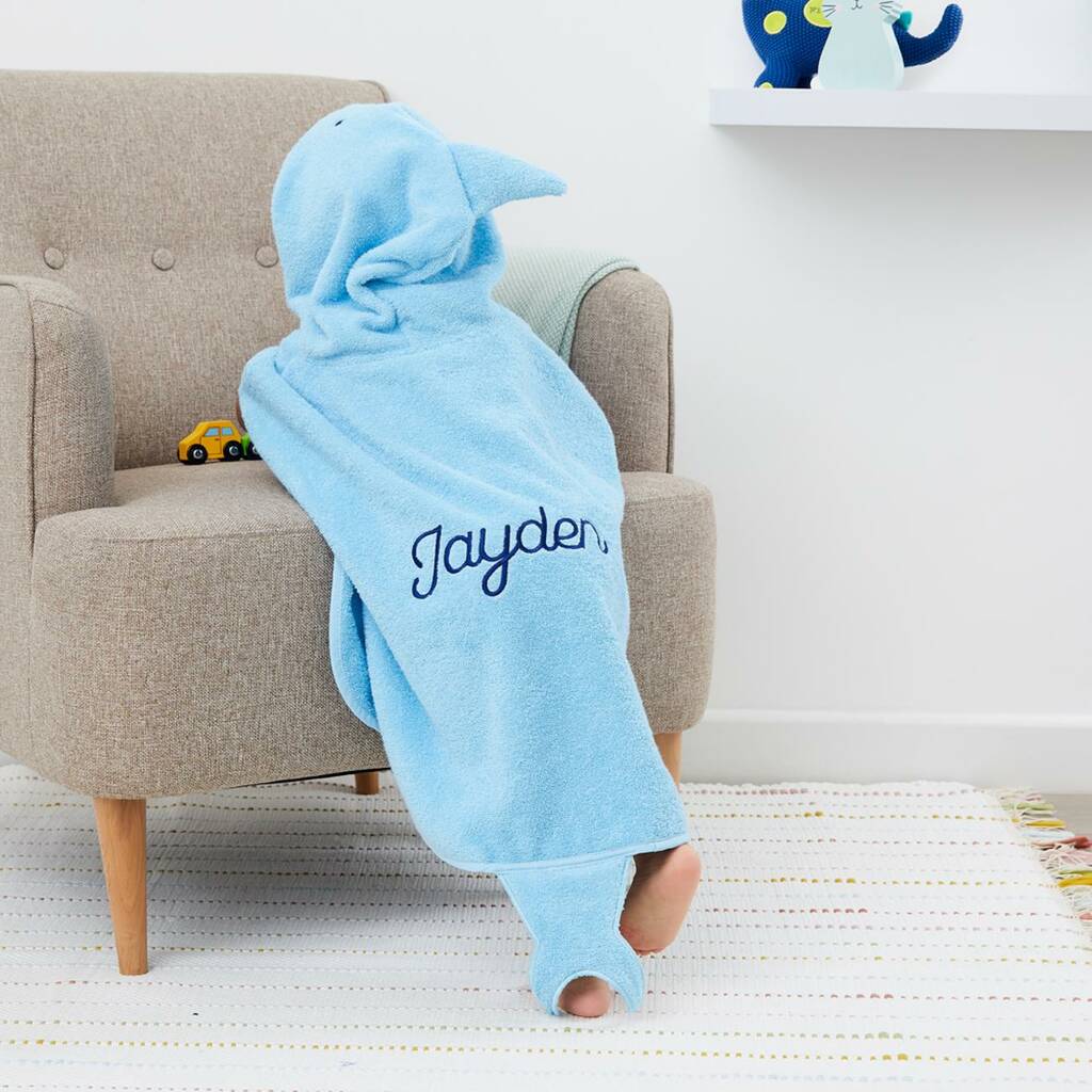 Personalised Children's Shark Swim Poncho By My 1st Years