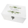 Personalised Luxury White Botanical Wedding Keepsake Box, thumbnail 8 of 8