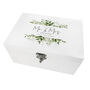 Personalised White Wooden Botanical Wedding Keepsake Box, thumbnail 8 of 8