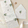 Palm Tree Concertina Wedding Invitations, thumbnail 1 of 4