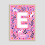 Personalised Unicorn Name Print, Girls A Z Alphabet Art, thumbnail 4 of 12