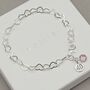 Sterling Silver 40th Bracelet With Birthstone, thumbnail 1 of 3
