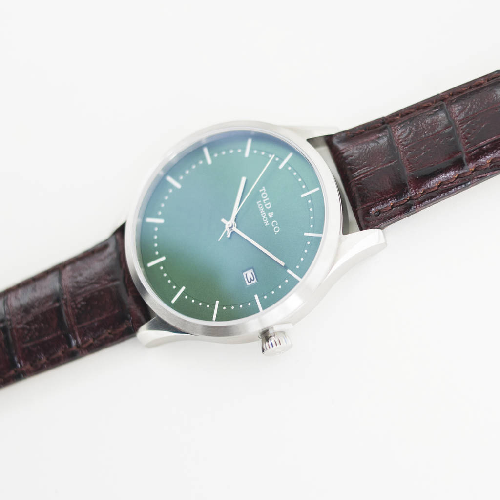 'Richmond' Green And Silver Watch By TOLD & CO. | notonthehighstreet.com