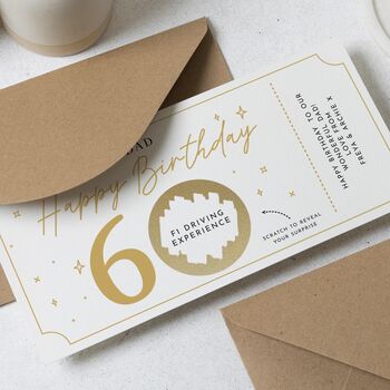 Personalised 60th F1 Experience Gift Voucher For Dad, 3 of 4