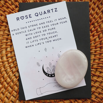 Rose Quartz Worry Stone For Comfort And Love, 3 of 3