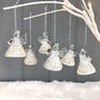 Christmas Glass Angels Set Of Six, thumbnail 1 of 4