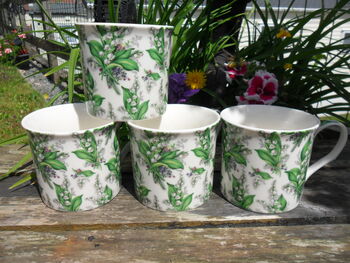 Set Of Six China Palace Mugs In Lily Of The Valley Design, 5 of 7