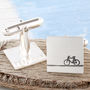 Personalised Bike Cufflinks. Gift For Cyclist, thumbnail 5 of 7