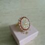 Maroon Pearl Meenakari Gold Ring, thumbnail 5 of 9