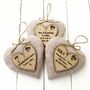 7th Wedding Anniversary Wool Heart With Oak Message, thumbnail 4 of 6