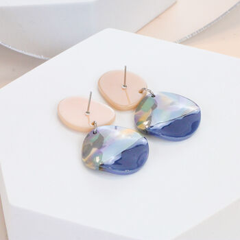 Acrylic Marble Print Earrings, 6 of 9