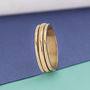 Gold Plated Sterling Silver Spinning Ring, thumbnail 4 of 5