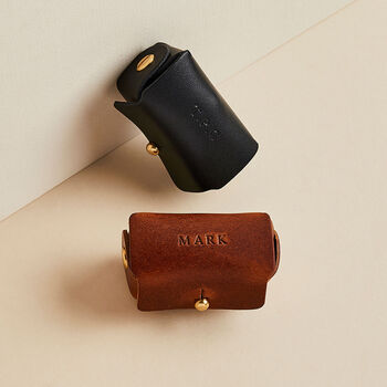 Personalised Leather Cufflink Pouch, 2 of 8