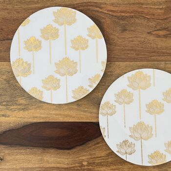 Floral Print Heat Resistant Trivet: Indian Inspired Kitchen Decor, 4 of 8