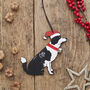 Border Collie Dog Christmas Tree Decoration Personalisation Available, thumbnail 1 of 3