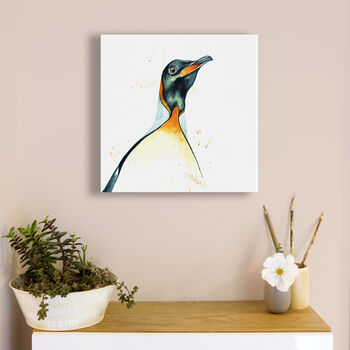 Inky Penguin Canvas Gallery Print, 4 of 8