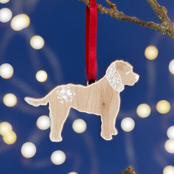Personalised Gingerbread Dog Christmas Decoration, 6 of 7
