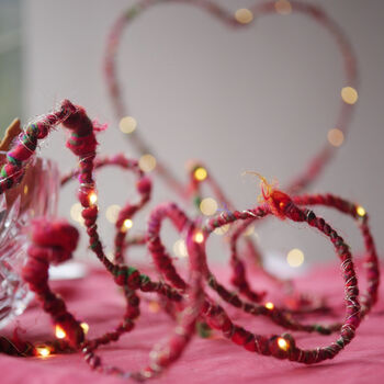 Recycled Sari Silk Fairy Light String, 4 of 11