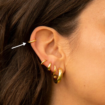 1cm Solid Conch Ear Cuffs For Cartilage Or Helix, 2 of 5