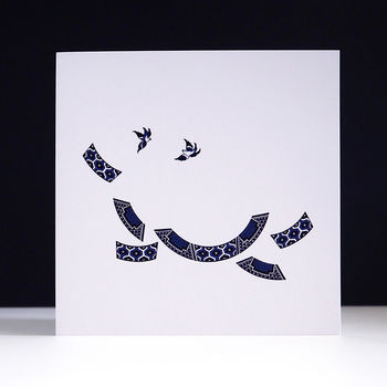 'Blue Willow Deconstructed' Part Four Greetings Card, 2 of 2