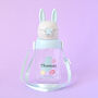 Personalised Kids Bunny Turquoise Water Bottle, thumbnail 1 of 3