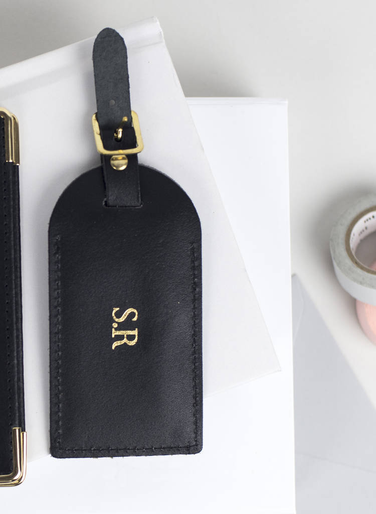 Luxury Leather Personalised Luggage Tag By Studio Seed ...