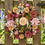 Personalised Blush Meadow Floral Door Wreath, thumbnail 1 of 6