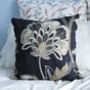 Handmade Repurposed Fabric Embroidered Beauty Cushion, thumbnail 1 of 6