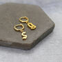 Gold Filled Letter Huggies, thumbnail 1 of 3