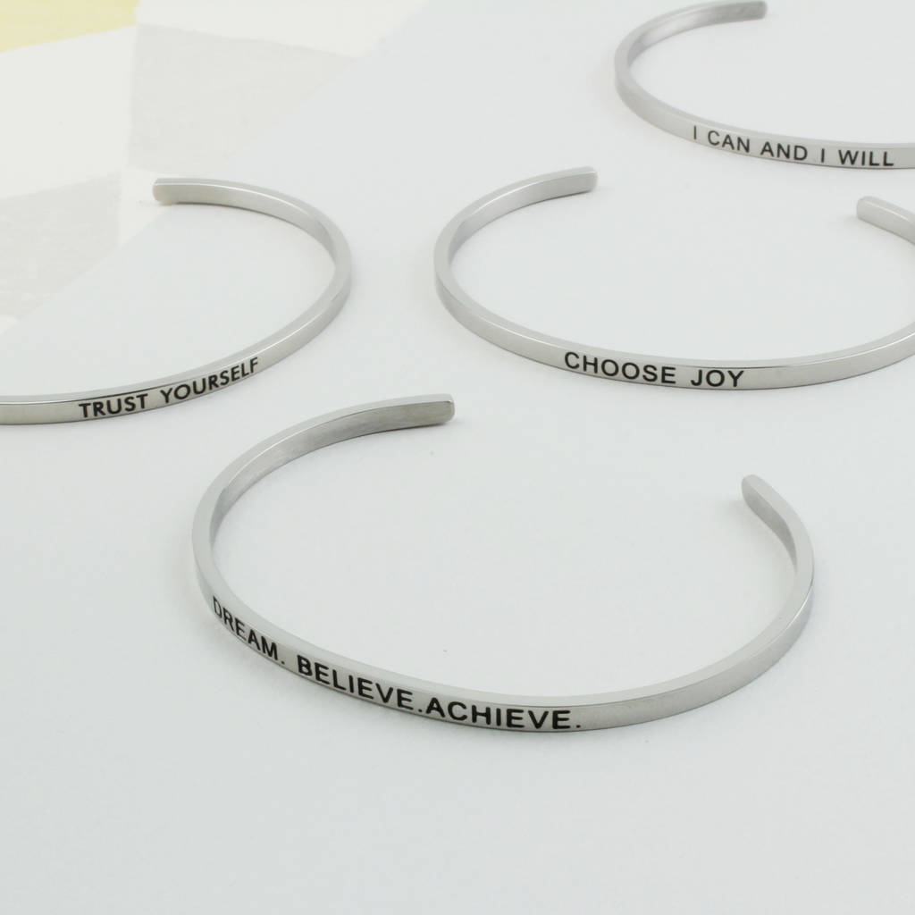 positive encouragement bracelets by charlie boots | notonthehighstreet.com